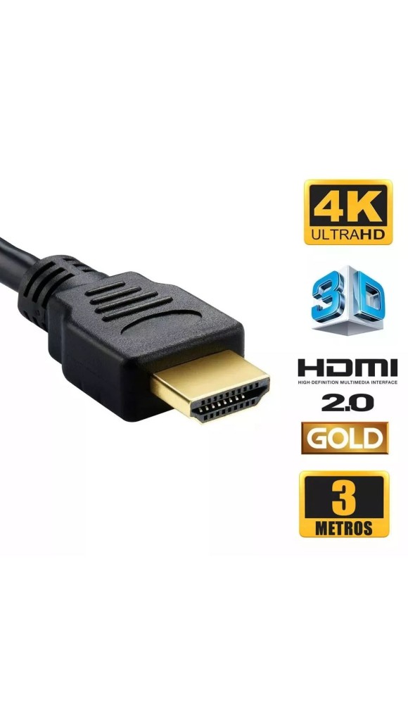 CABO HDMI 3 METROS 2.0 ULTRA HD 4K 3D