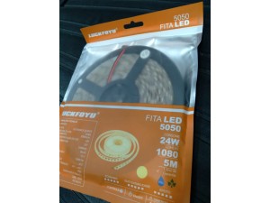 Fita de Led 120 pontos branco quente s/silicone